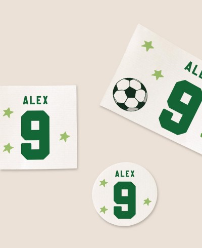 Formatos pegatinas para detalles cumpleaños fútbol