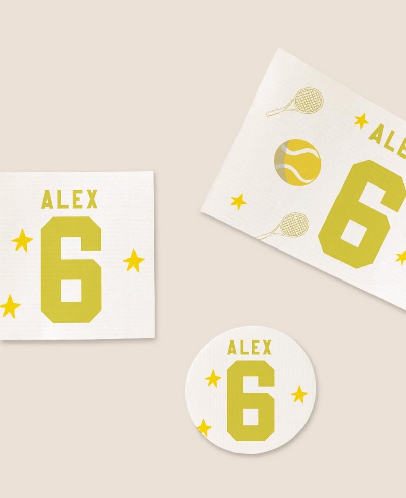 Formatos pegatinas para detalles cumpleaños tenis