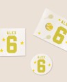 Formatos pegatinas para detalles cumpleaños tenis