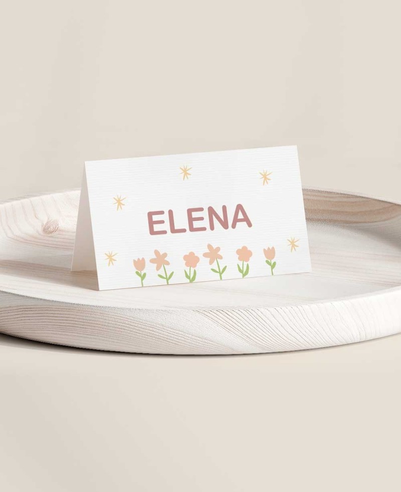 Puesto de mesa plegado para cumples unicornio y hada Puesto de mesa plegado para cumples unicornio y hada