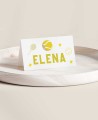 Folded table station for sports birthdays