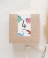 Autocollants verticaux pour cadeaux d’anniversaire dinosaure