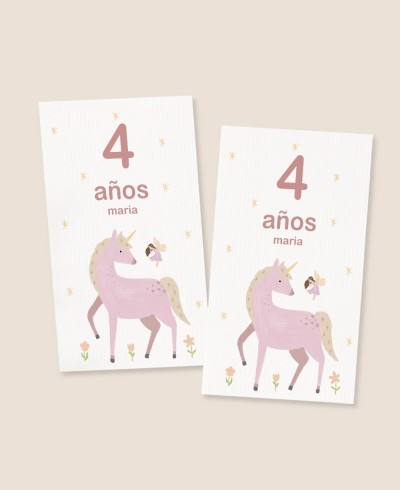 Pegatinas verticales para cumpleaños princesas