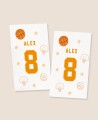 Vertical stickers for birthday basketball