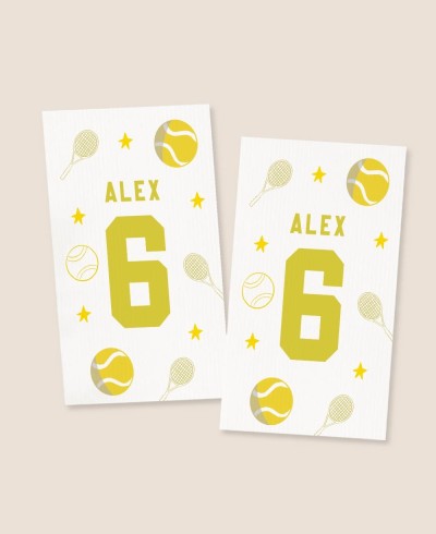 Pegatinas verticales para cumpleaños tenis