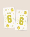 Vertical stickers for birthday tennis