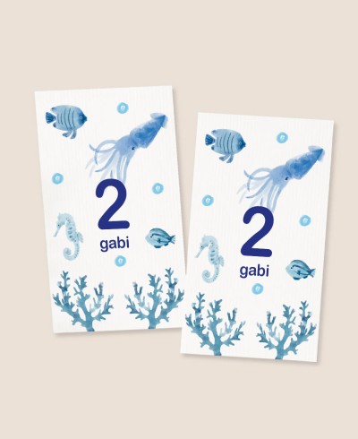 Pegatinas verticales para cumpleaños marinera