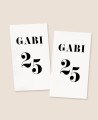 Vertical stickers for sophisticated birthdays