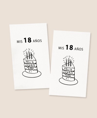 Pegatinas verticales para cumpleaños pastel