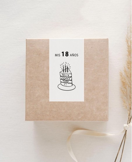 Etichette Kraft per compleanno (40 anni