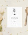 Menu de aniversário de bolo de vela