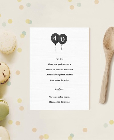Minutos para balões de aniversários de adultos