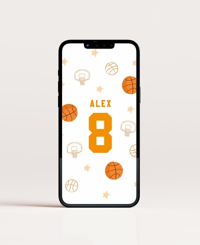 Invito digitale per compleanno, sport, basket