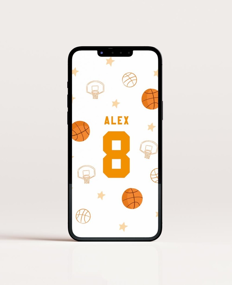 Invito digitale per compleanno, sport, basket