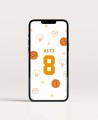 Digitale Einladung für Geburtstag, Sport, Basketball