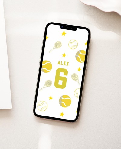 Invito digitale per il compleanno del tennis