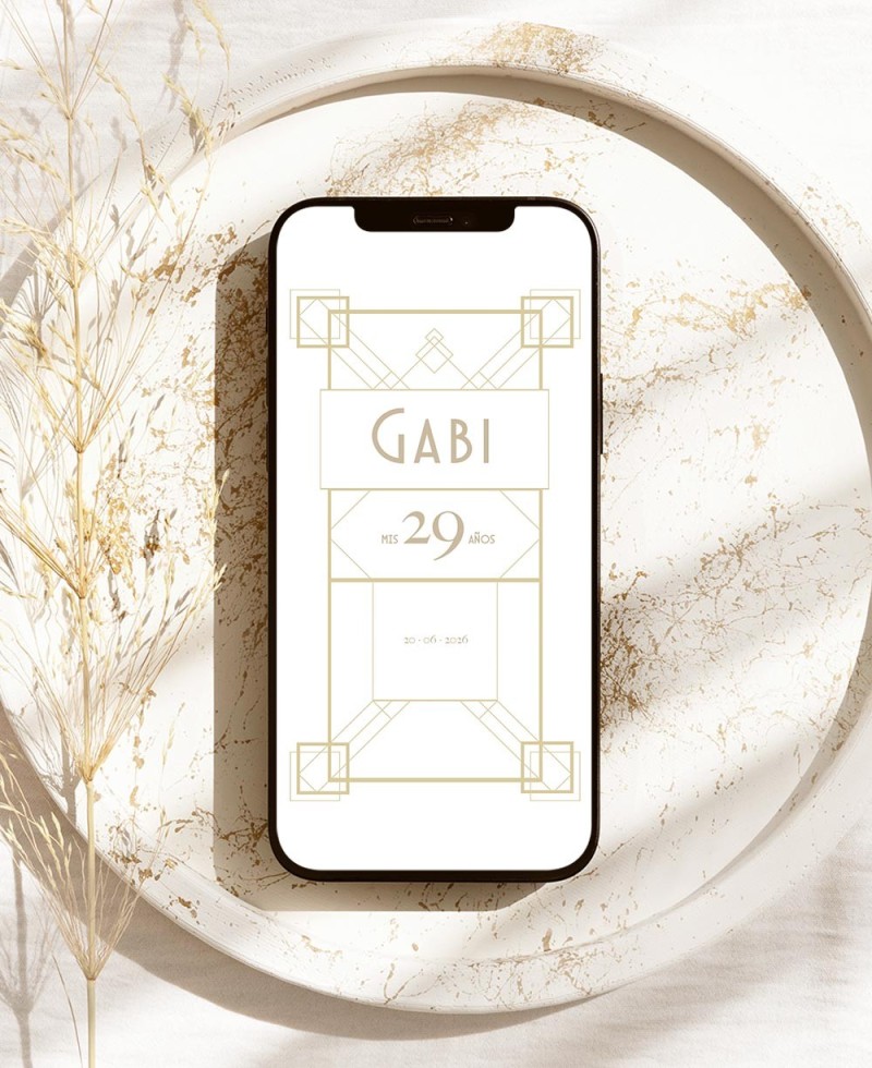 Convite digital para o aniversário do Big Gatsby