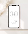 Digitale minimalistische Geburtstagseinladung