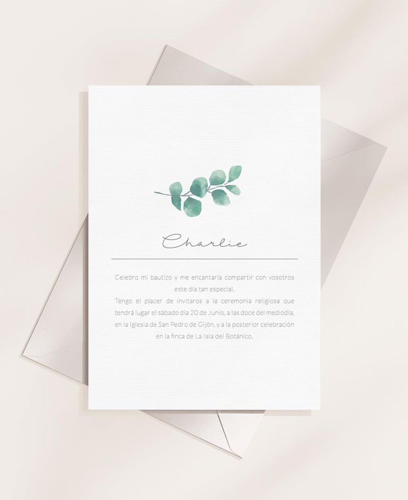 Invitations aux baptêmes collection botanique Invitations aux baptêmes collection botanique