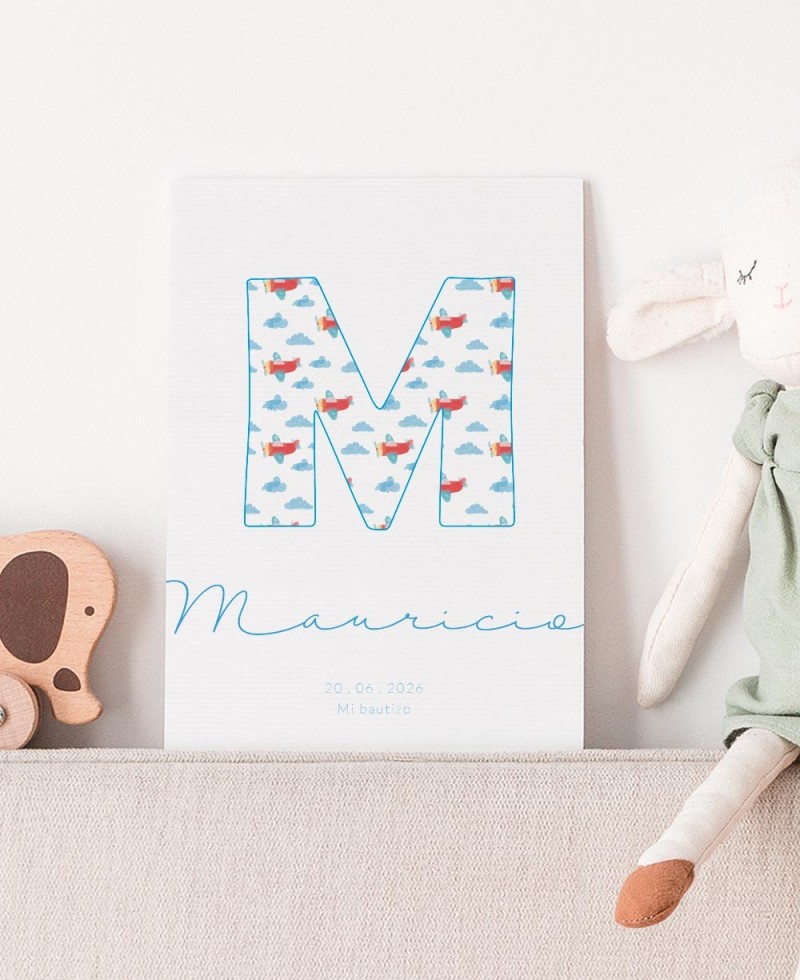 Personalized baptism invitation clouds airplanes Personalized baptism invitation clouds airplanes