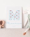 Personalized baptism invitation clouds airplanes