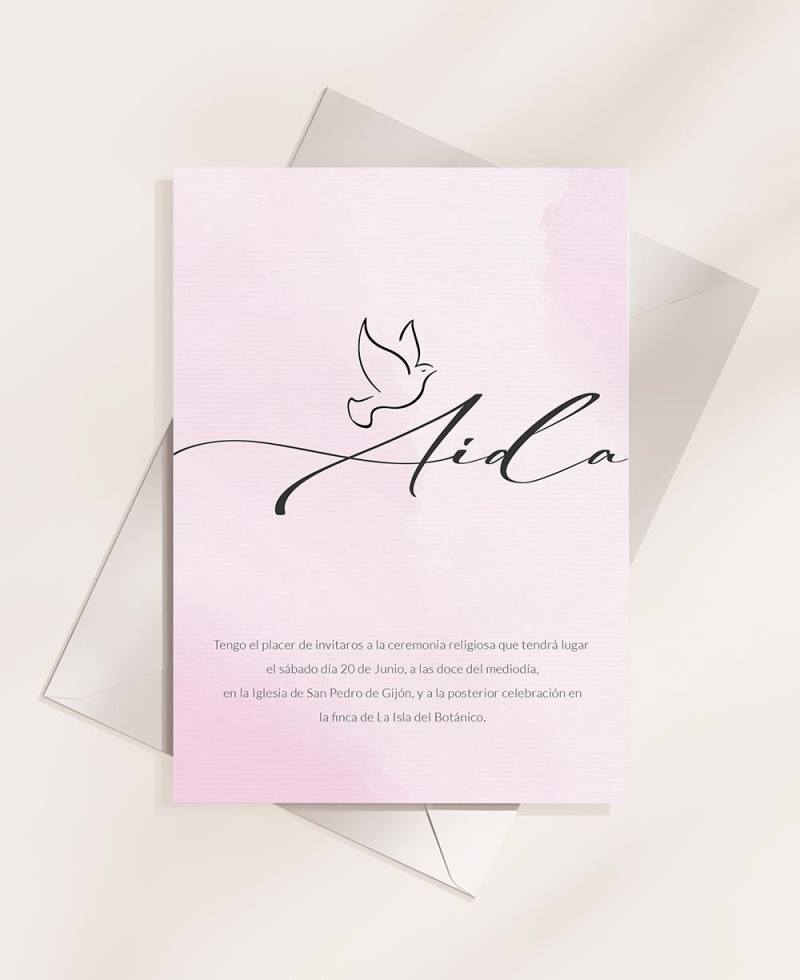 Invitations pour les baptêmes collection d’aquarelles classiques Invitations pour les baptêmes collection d’aquarelles classiques