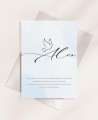Invitations pour les baptêmes collection classique bleu aquarelle