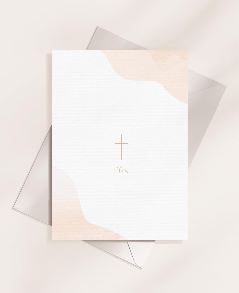 Invitations for baptisms classic collection traditional watercolor cross Invitations for baptisms classic collection traditional watercolor cross