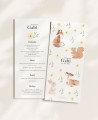 Menu para batismos animais selva