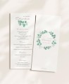 Menu pour les baptêmes botaniques à l’eucalyptus