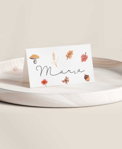 Table pliée pour baptêmes collection botanique