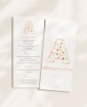 Menu pour les baptêmes initiaux fleurs