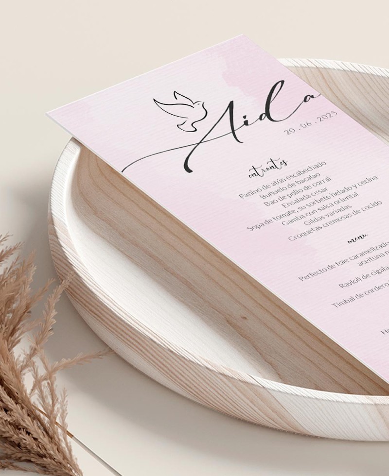 Zoom Elégant Calligraphie Rose Minute De Baptême Zoom Elégant Calligraphie Rose Minute De Baptême