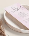 Zoom Elegante rosa Kalligraphie Taufminute
