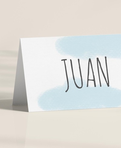 Zoom puestos de mesa para bautizos nubes cigüeña