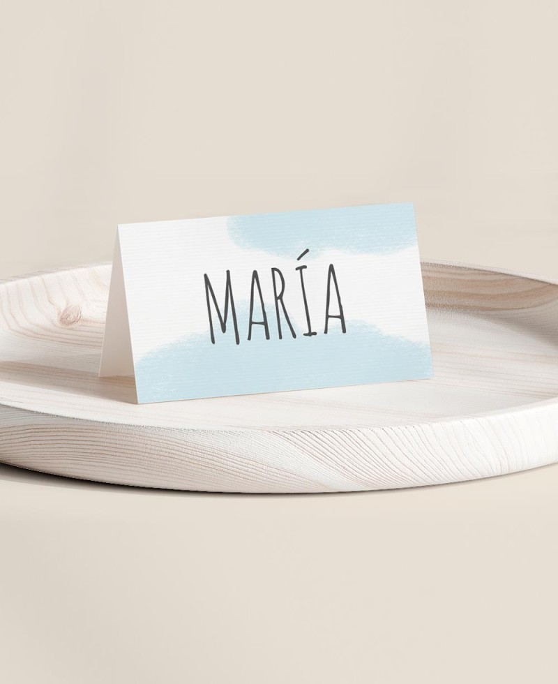 Puesto de mesa plegado para bautizos colección cigüeña Puesto de mesa plegado para bautizos colección cigüeña