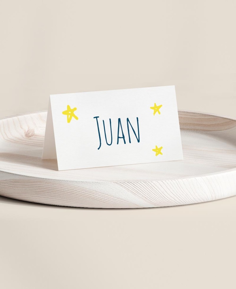 Puesto de mesa plegado para bautizos colección marinera Puesto de mesa plegado para bautizos colección marinera