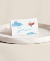 Support de table plié pour baptêmes collecte initiale avion