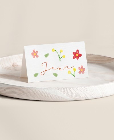 Tavolo chiuso stallo per battesimi collezione iniziali fiori