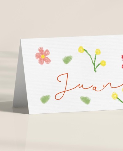 Tables Zoom pour les baptêmes initiaux fleurs