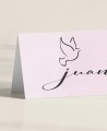Zoom position table pour les baptêmes rose aquarelle