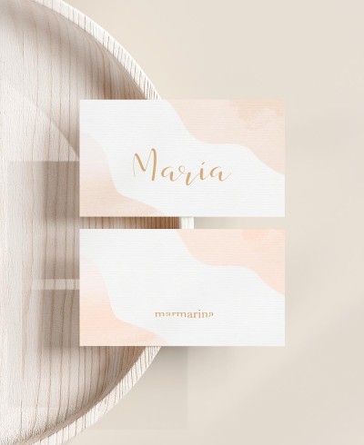 Nude watercolor baptism placemark
