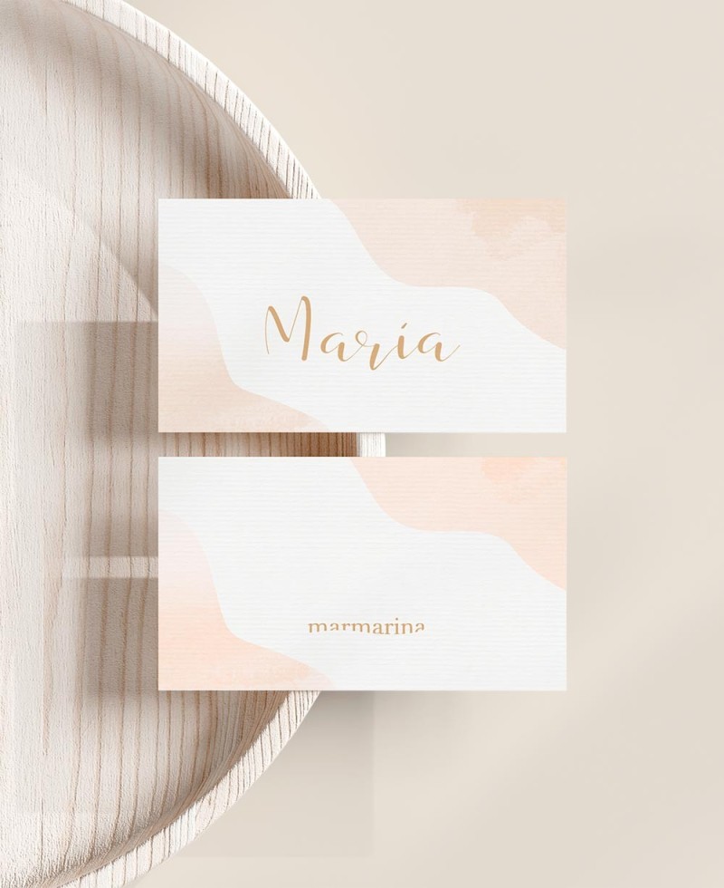 Nude watercolor baptism placemark Nude watercolor baptism placemark