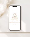 Digital invitation for initial baptisms flowers