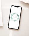 Convite digital para batismos de eucalipto