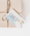 Etiquetas rectangulares para detalles de bautizo cielo cigüeña