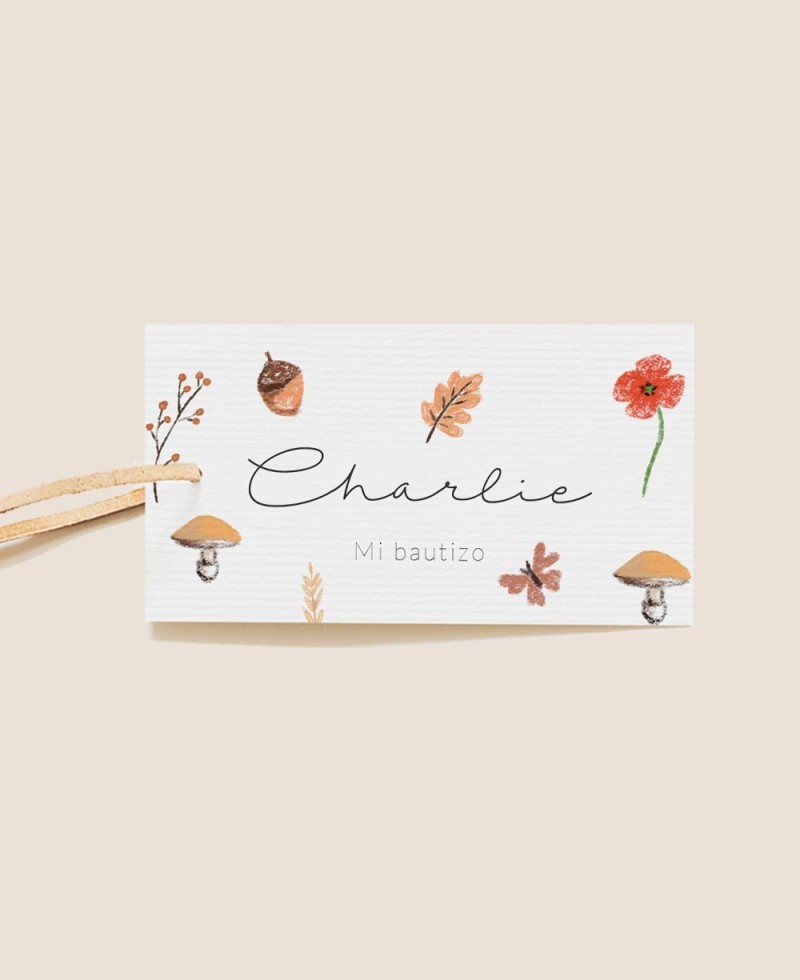 Decorative label for christening gifts wheat meadow Decorative label for christening gifts wheat meadow