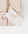Etiquetas rectangulares para detalles de bautizo iniciales flores
