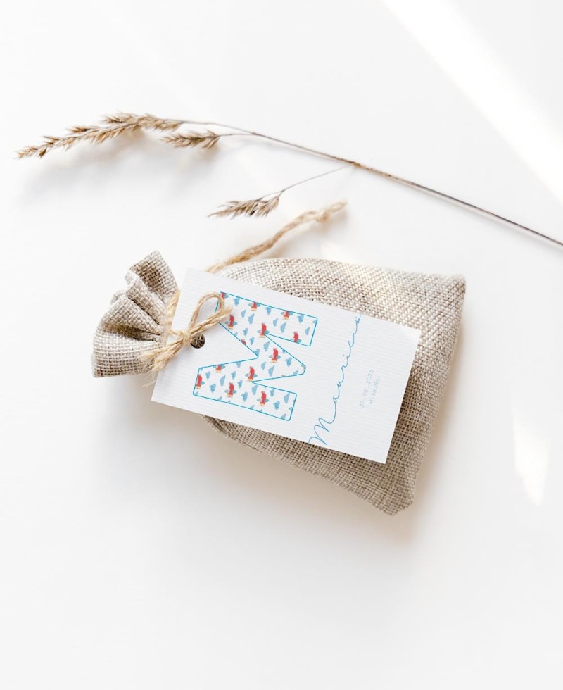 Rectangular label for initial baptisms sky airplanes Rectangular label for initial baptisms sky airplanes