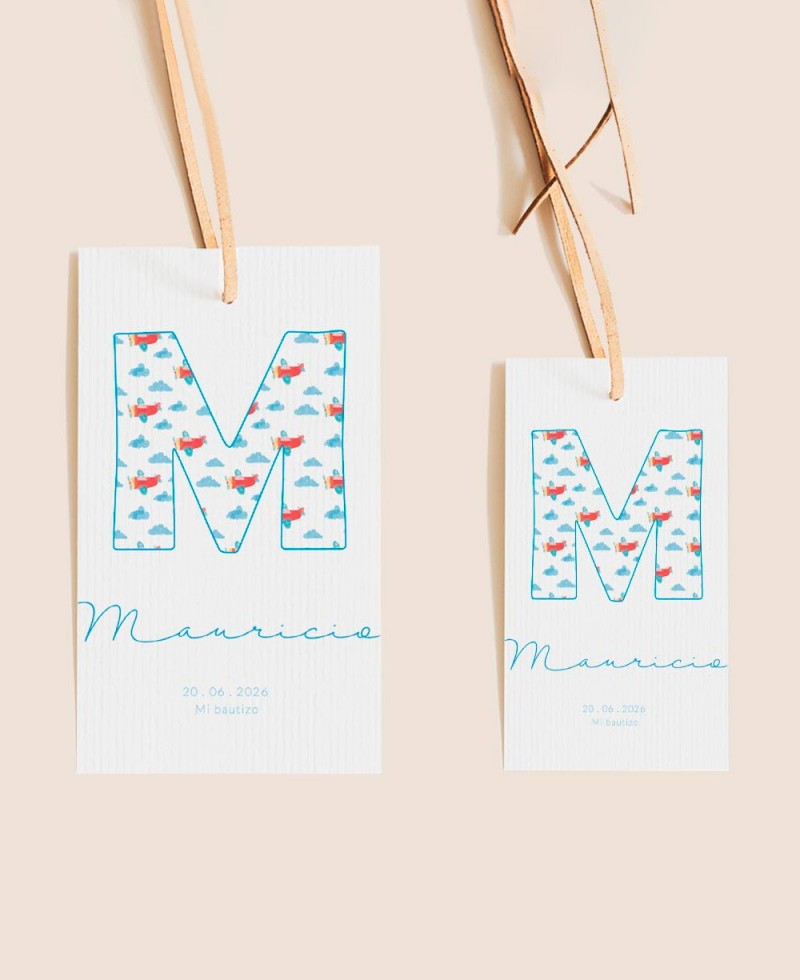 Sizes rectangular labels baptism initials clouds Sizes rectangular labels baptism initials clouds